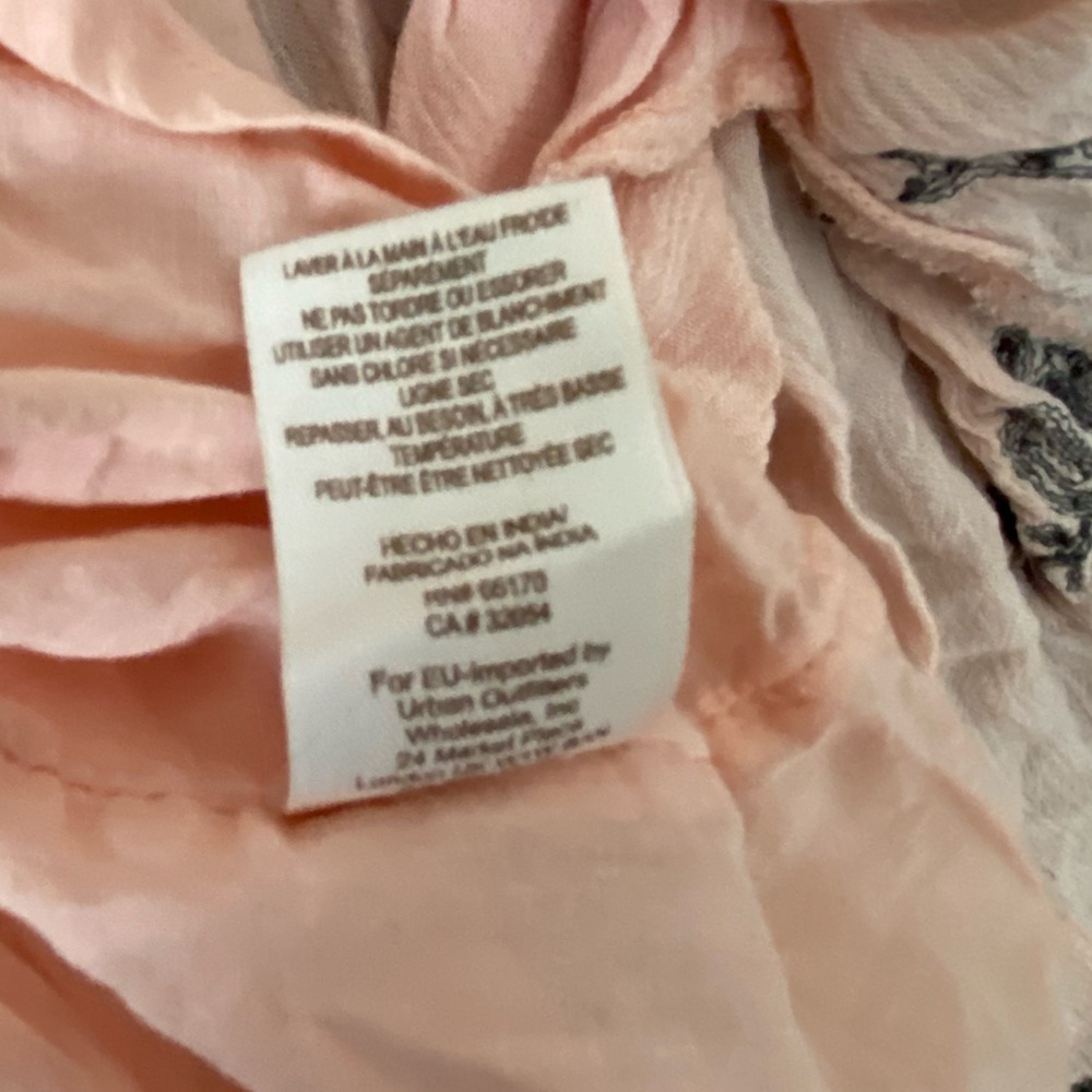 ☘️Free People Emma’s mini dress, size large, pink and grey - Picture 8 of 9